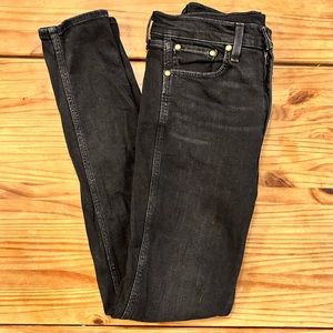rag & bone High-Rise Skinny Jeans in Black
